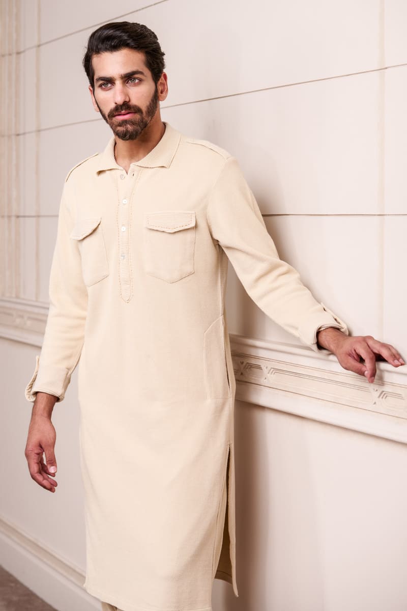 Knit Jersey Kurta Set