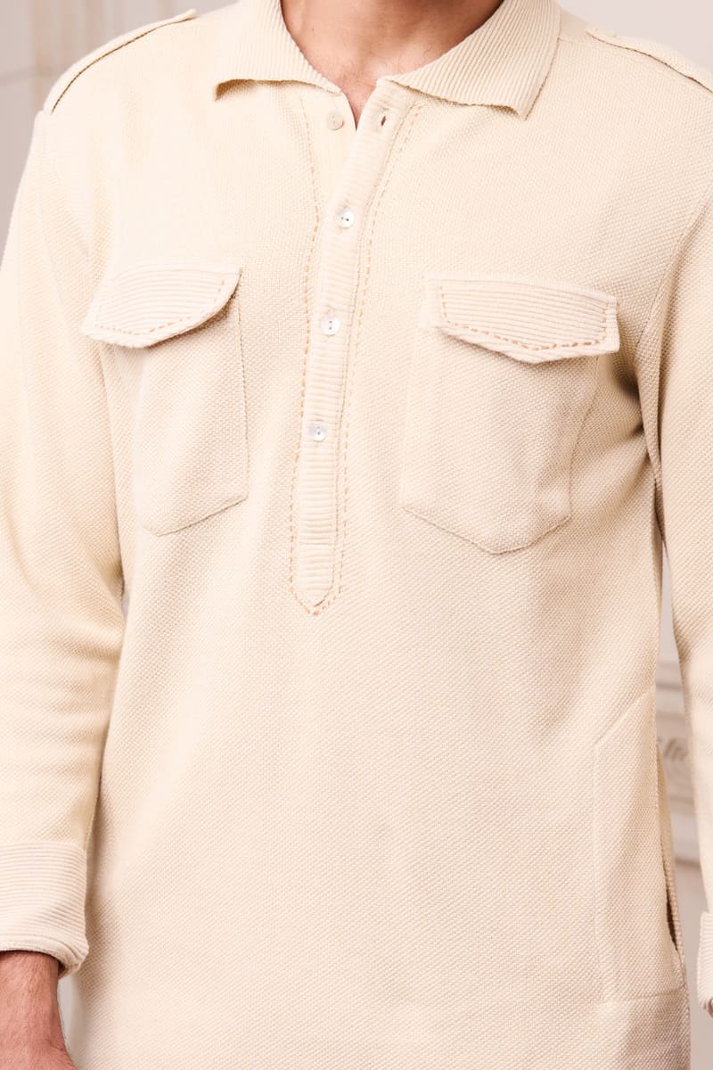 Knit Jersey Kurta Set