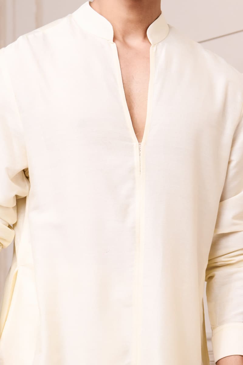 Open Collar Single Kurta