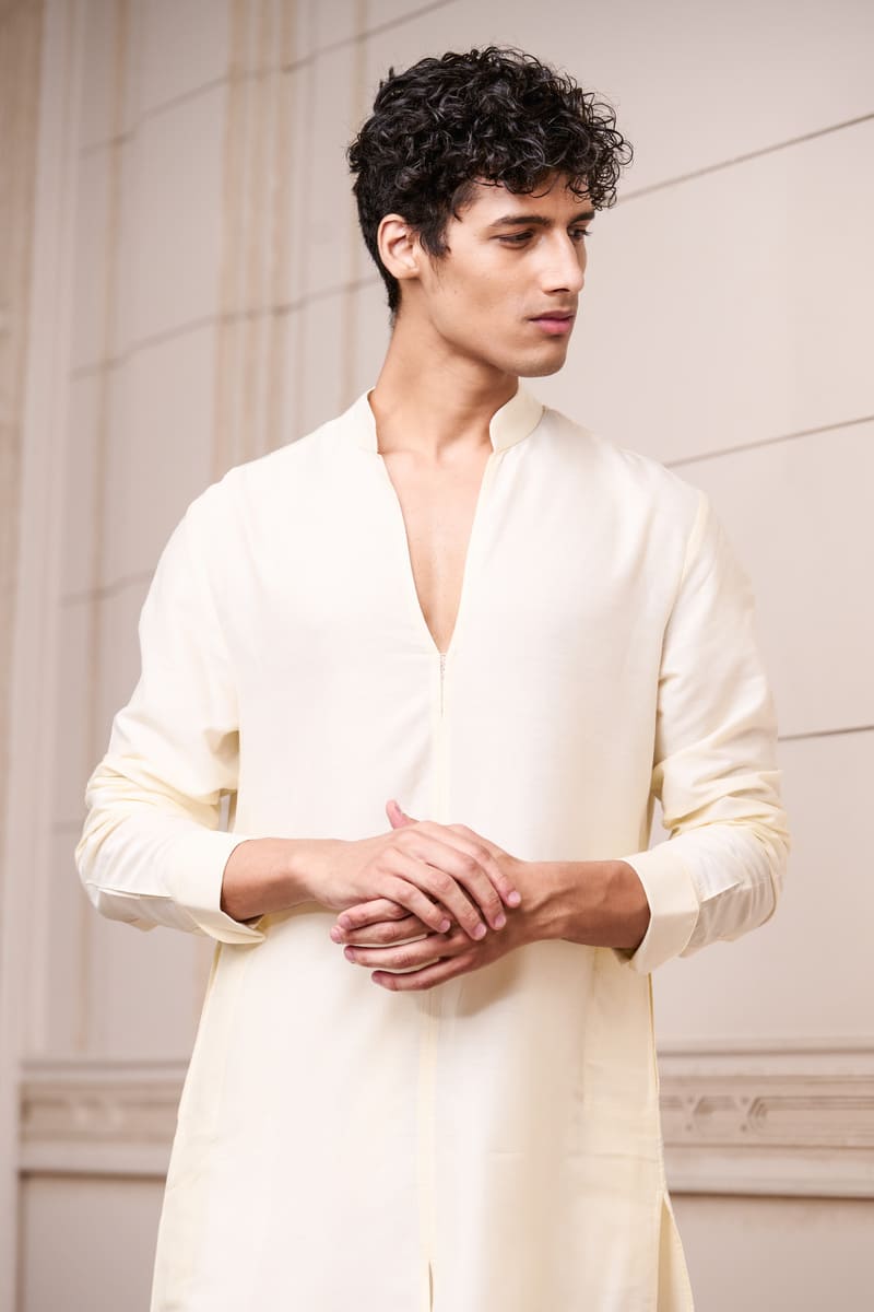 Open Collar Single Kurta
