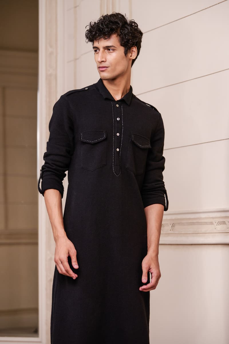 Knit Jersey Kurta Set