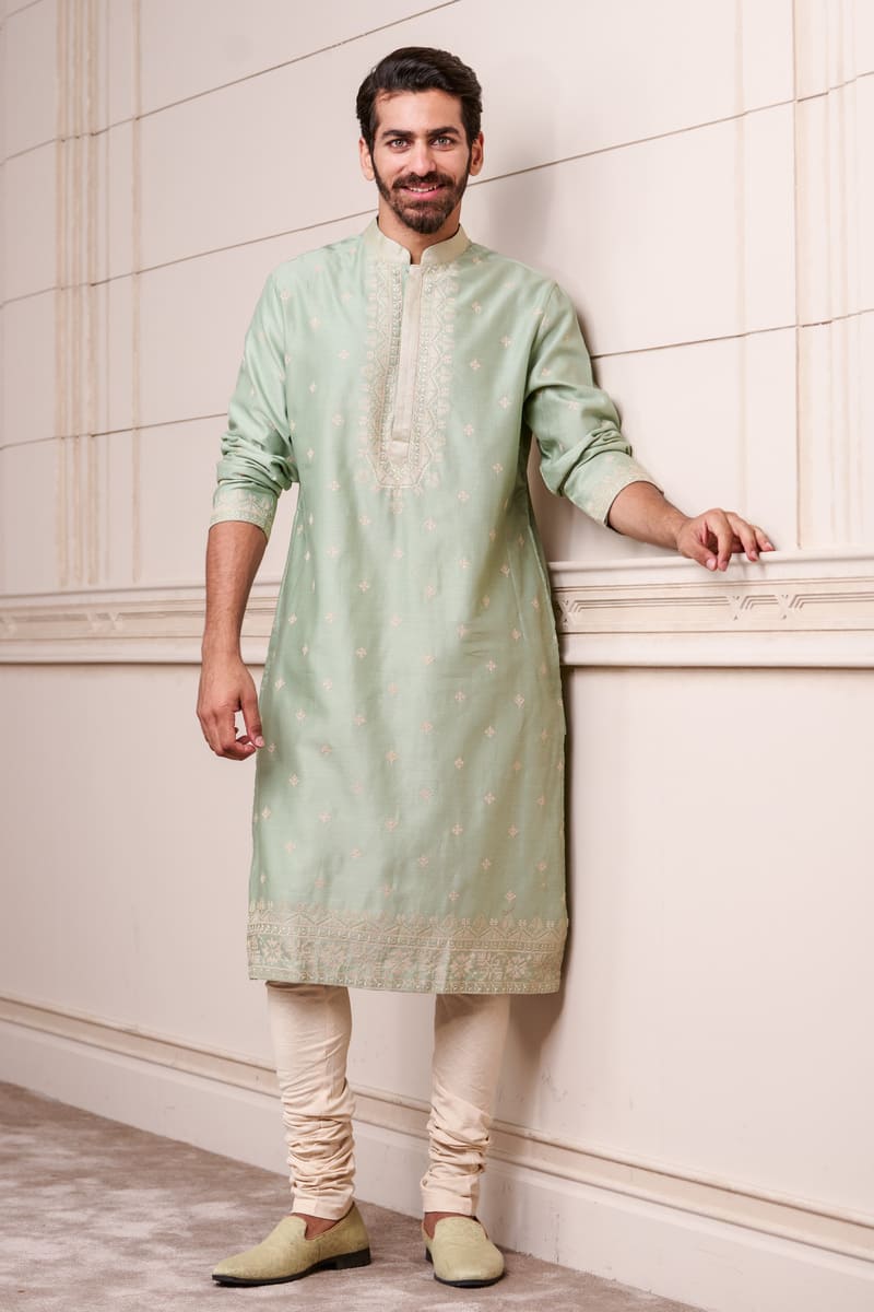 Placement Embroidery Kurta Set