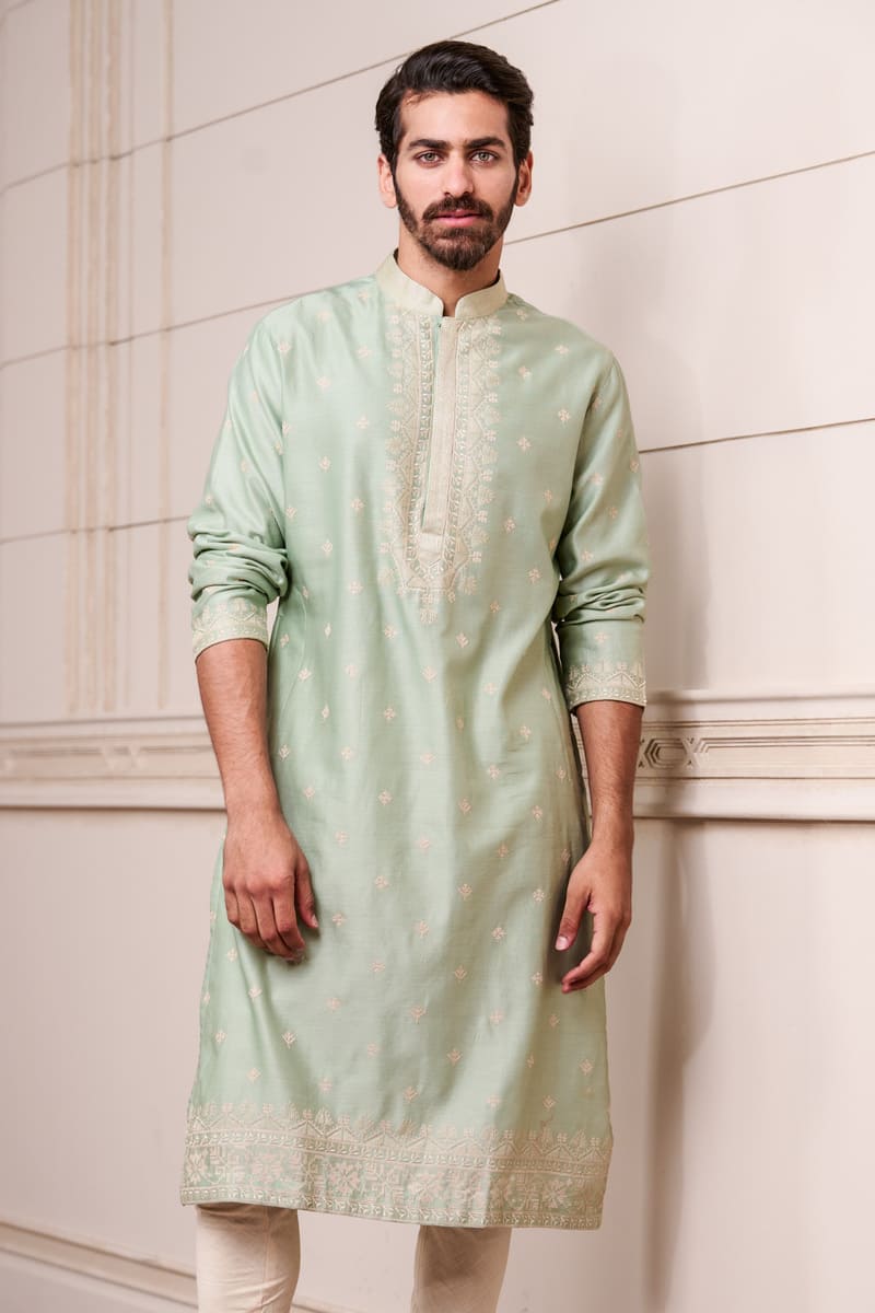 Placement Embroidery Kurta Set