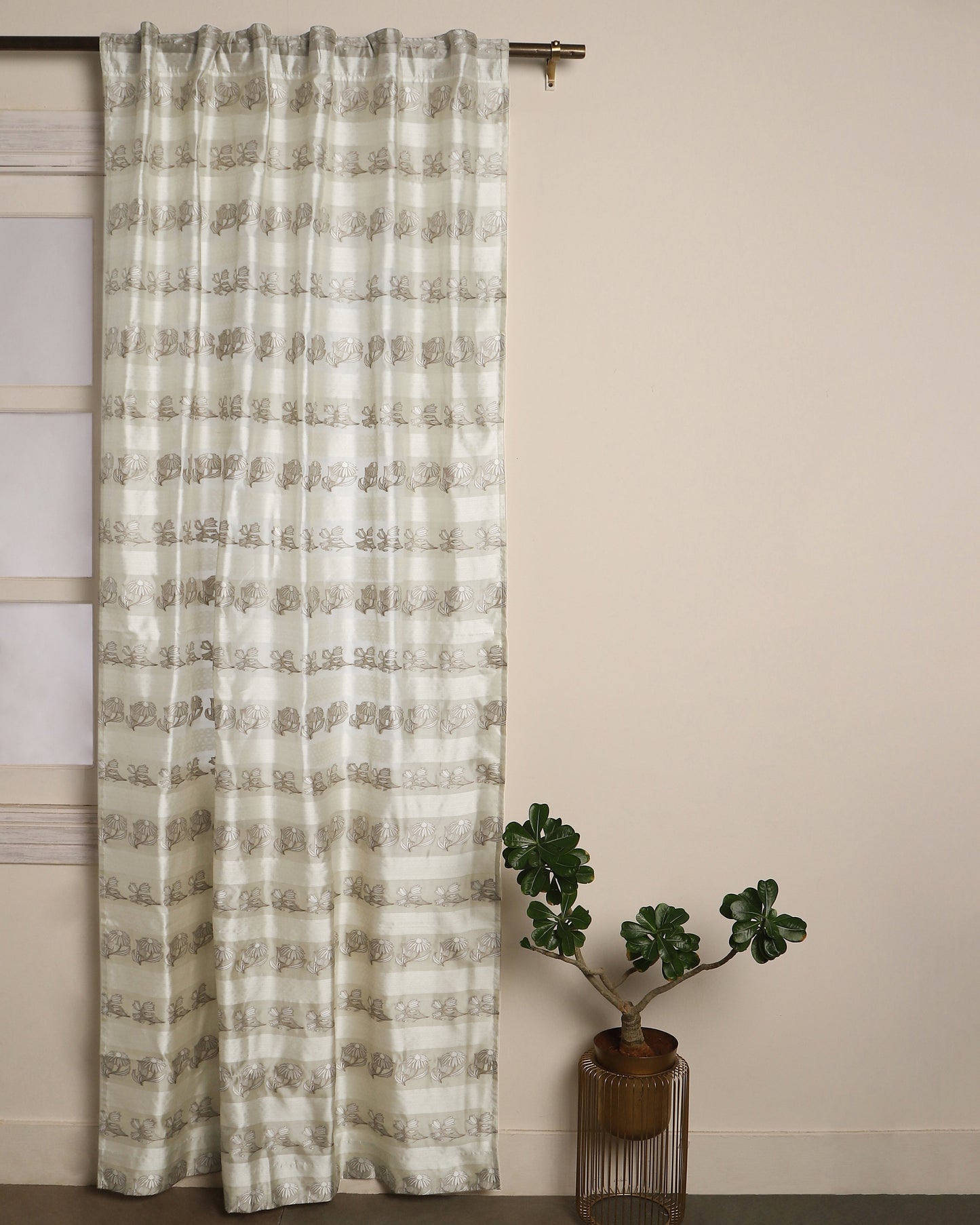 Sunflower Cutwork Silk Curtain