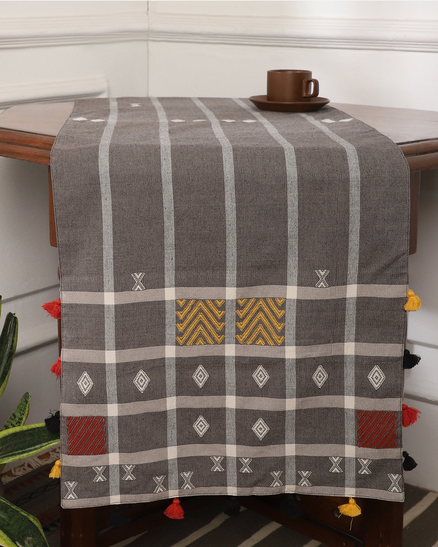 Ekiya Extra Weft Cotton Table Runner