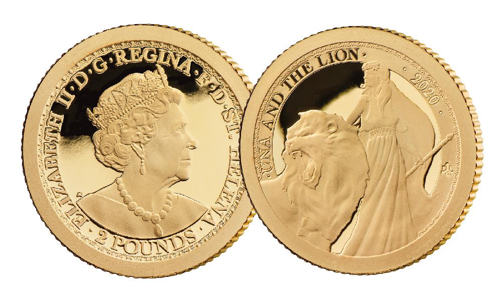 2020 Una and the Lion 1/2g gold proof coin