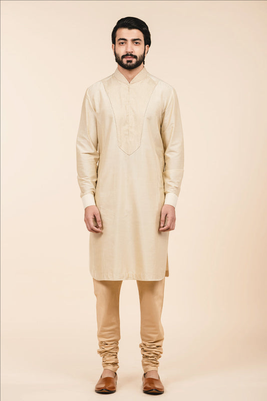 Black Textured Single Kurta