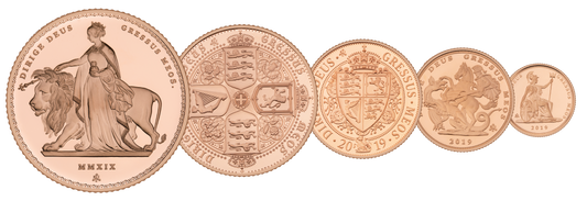 The 2019 Sovereign Gold Proof Five Coin Set
