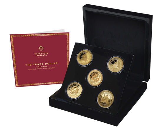 The Trade Dollar Collection 1oz Gold Proof Five Coin Set