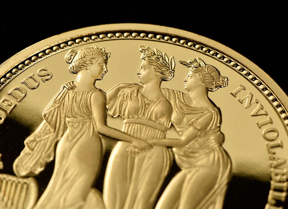 Masterpiece 2021 Three Graces 5oz Gold Proof Coin