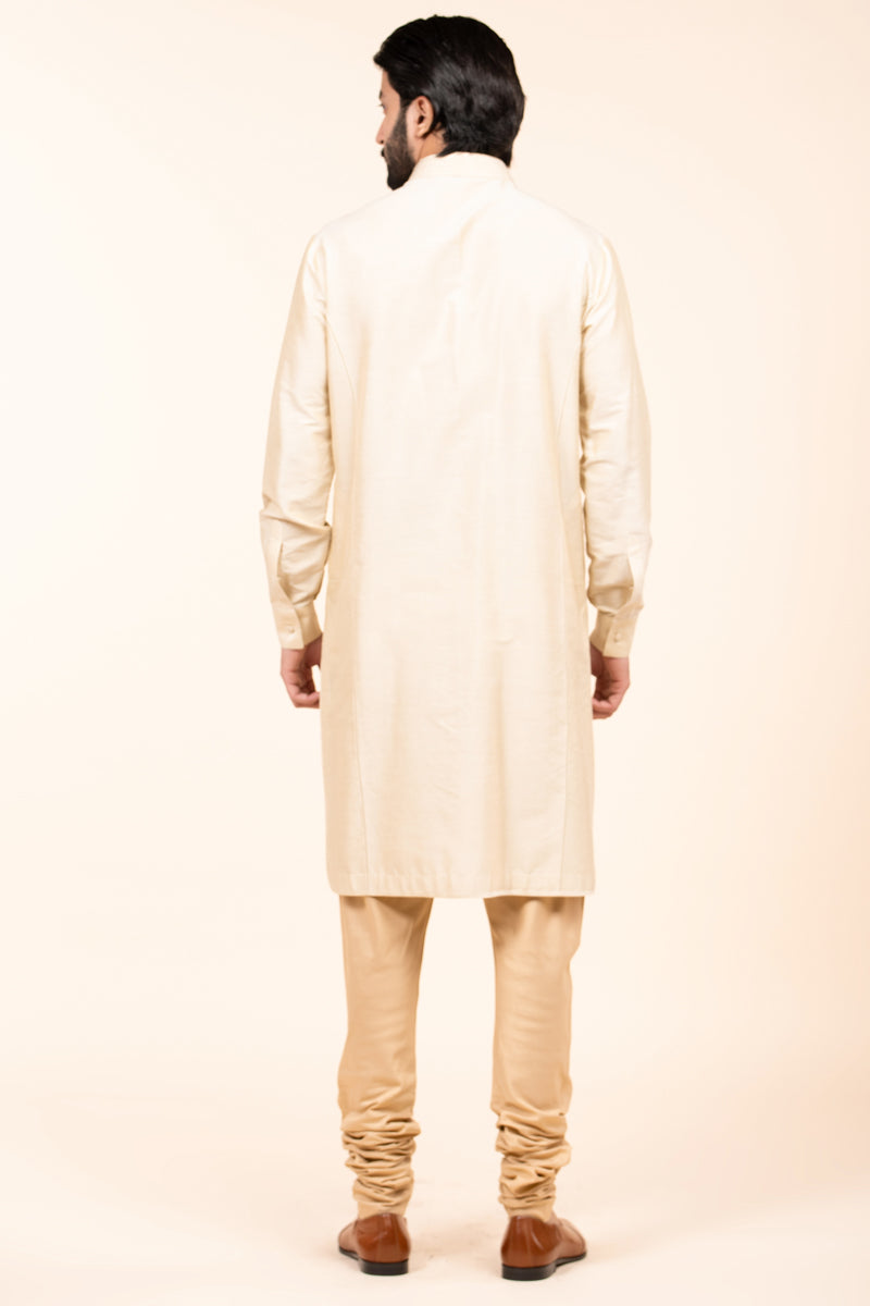 Black Textured Single Kurta