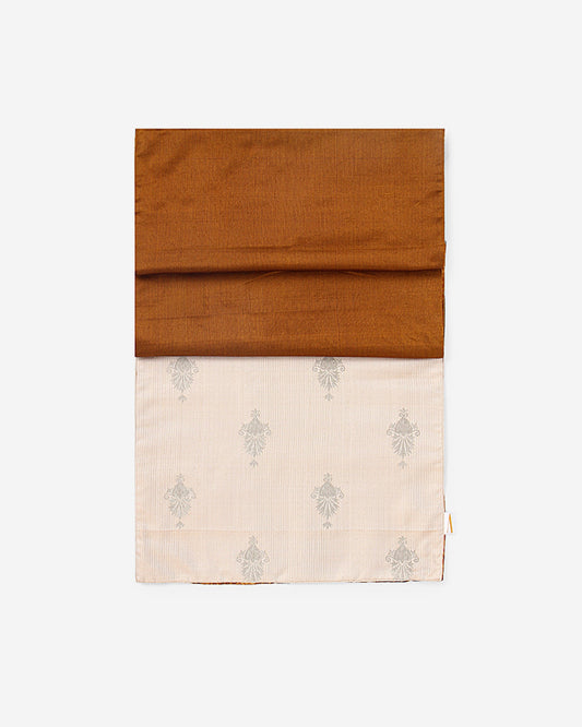 Shatranj Satin Brocade Silk Table Runner