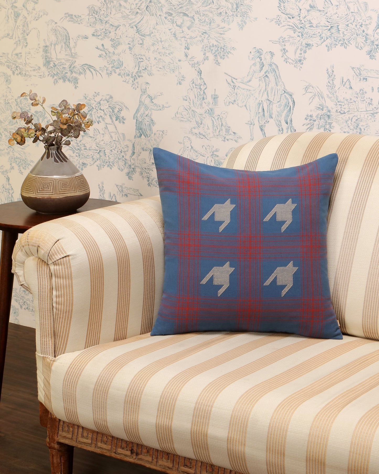 Chartres Extra Weft Cotton Cushion Cover