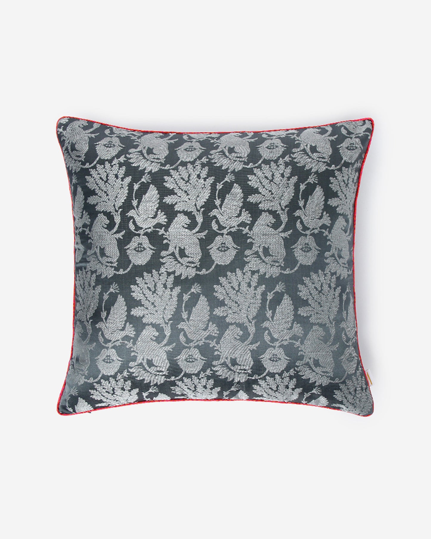 Forest Satin Brocade Silk Cushion Cover