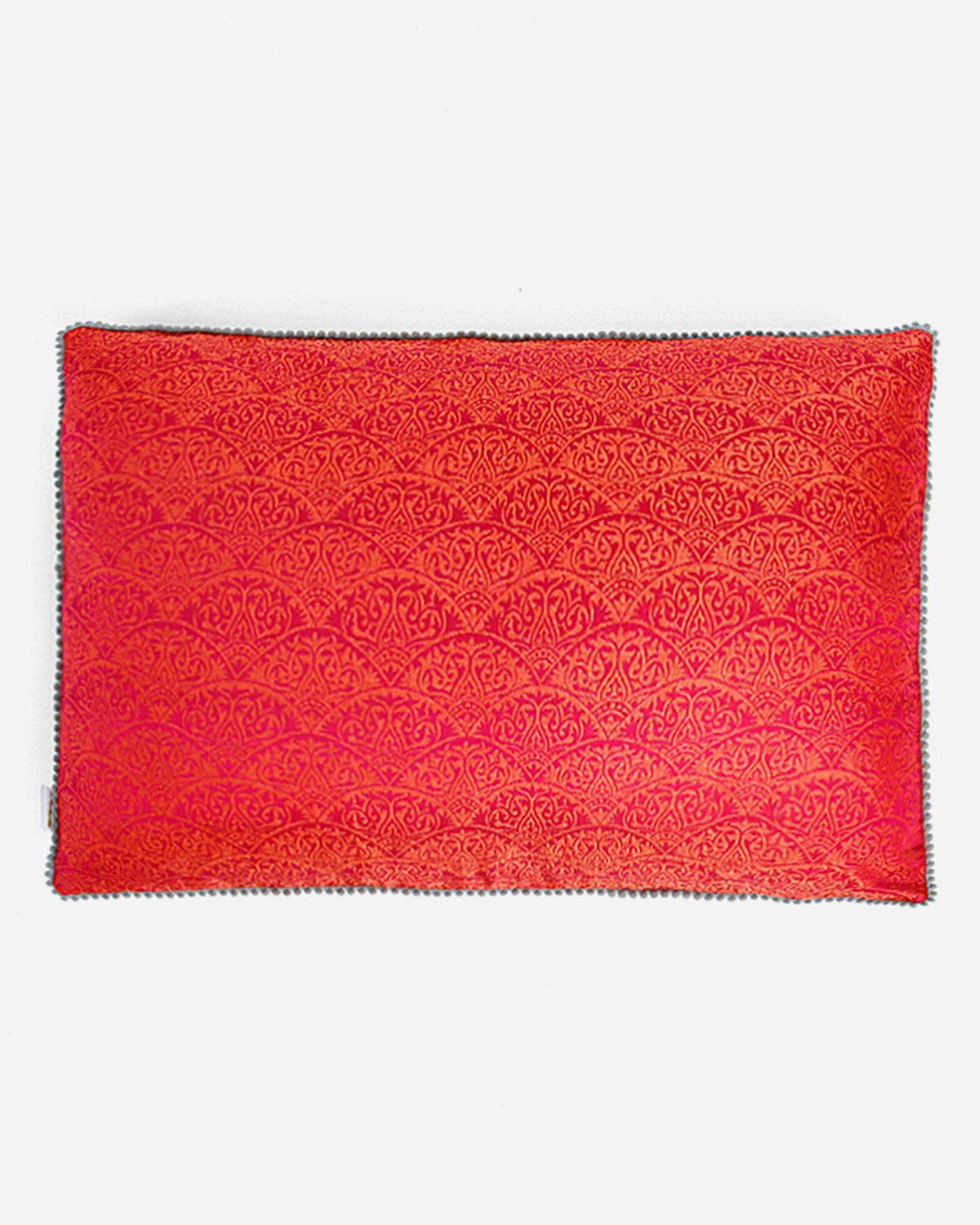 Bageecha Satin Brocade Silk Cushion Cover
