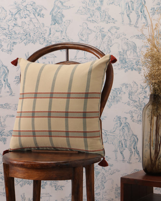 Reviera Extra Weft Cotton Cushion Cover