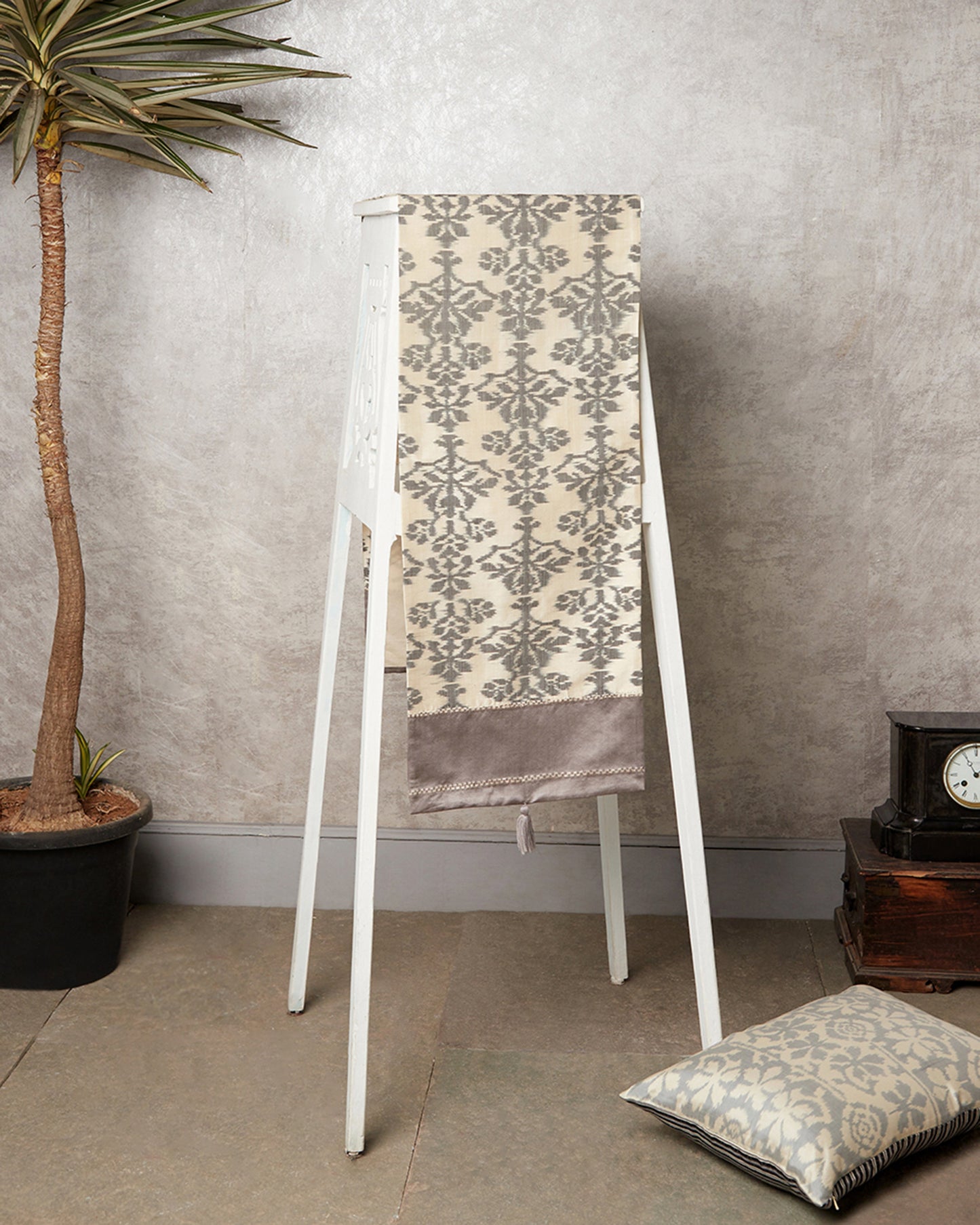 Saira Weft Ikat Cotton Silk Table Runner