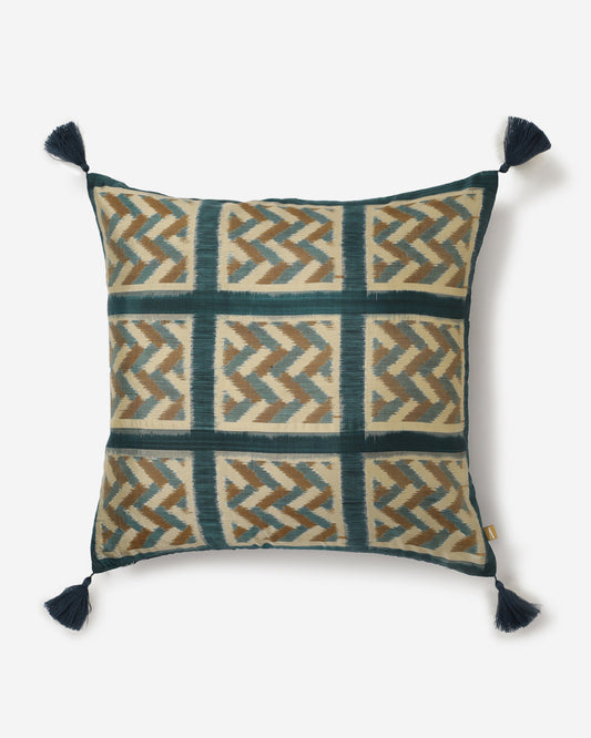 Tisser Weft Ikat Silk Cushion Cover