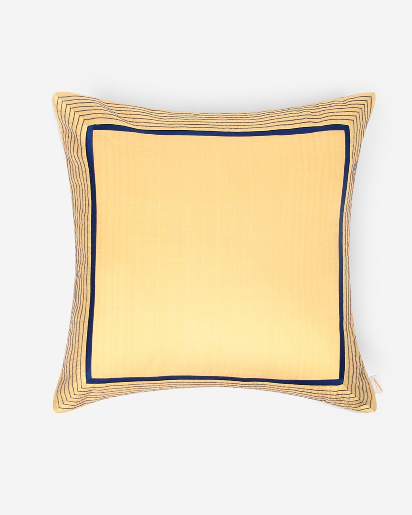 Pintuck Border Satin Brocade Silk Cushion Cover