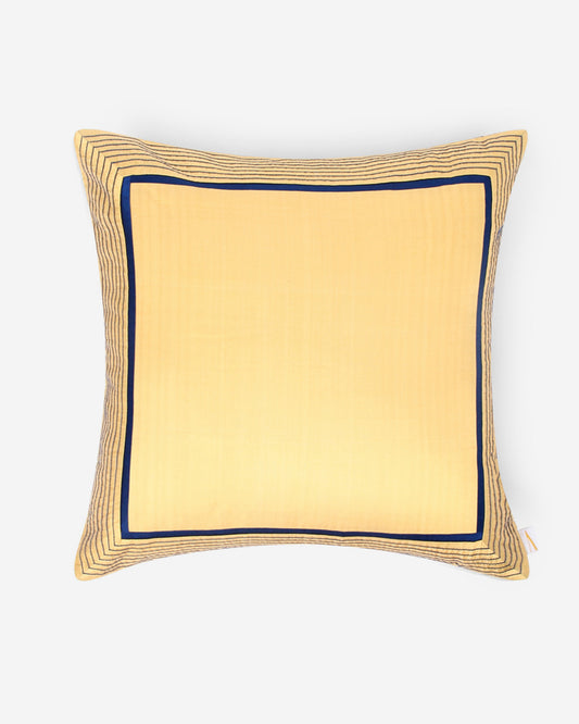 Pintuck Border Satin Brocade Silk Cushion Cover