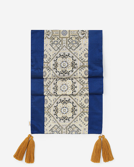 Rhombus Satin Brocade Silk Table Runner