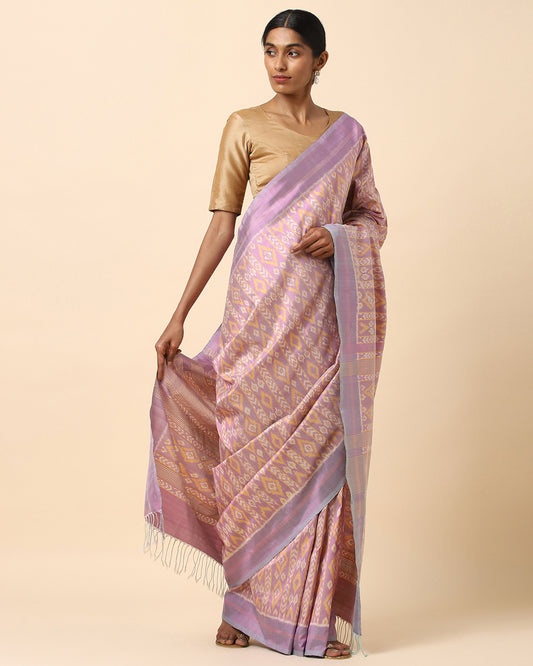 Yaashee Weft Ikat Cotton Silk Saree