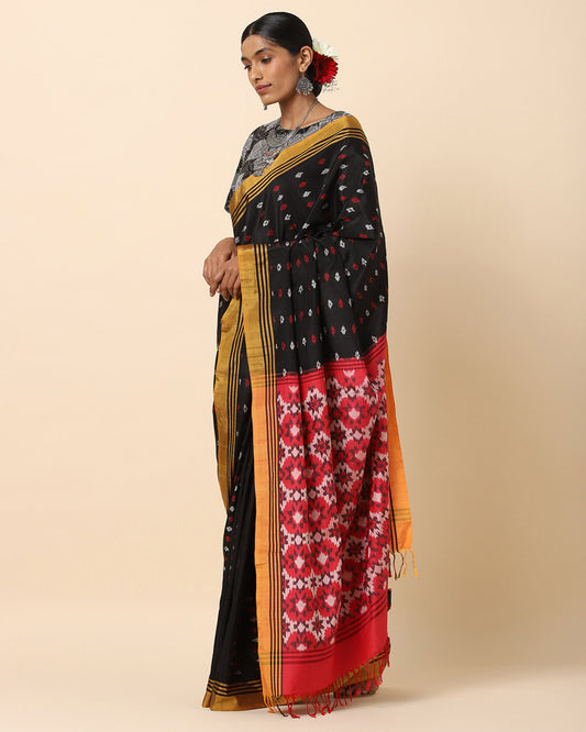 Poonam Warp Ikat Silk Cotton Saree