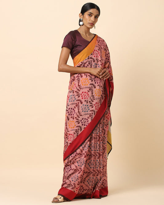 Aashi Warp Ikat Cotton Saree