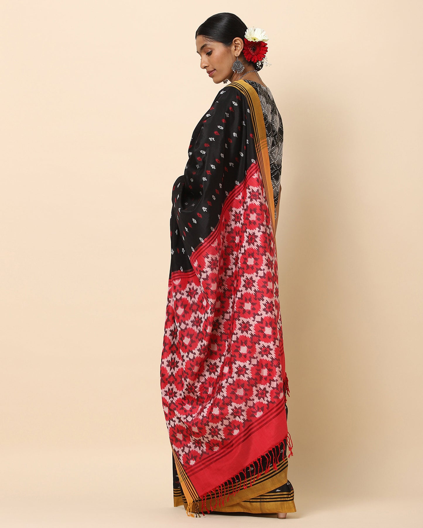 Poonam Warp Ikat Silk Cotton Saree