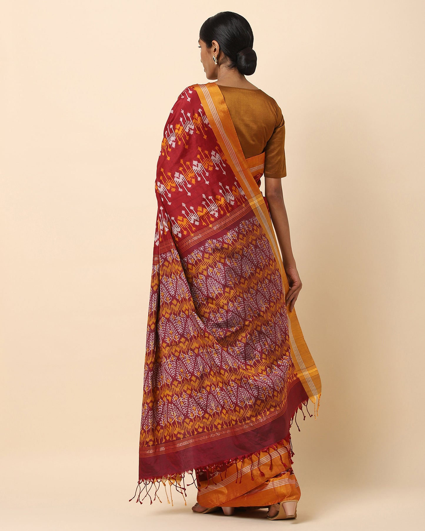 Naisha Warp Ikat Silk Cotton Saree