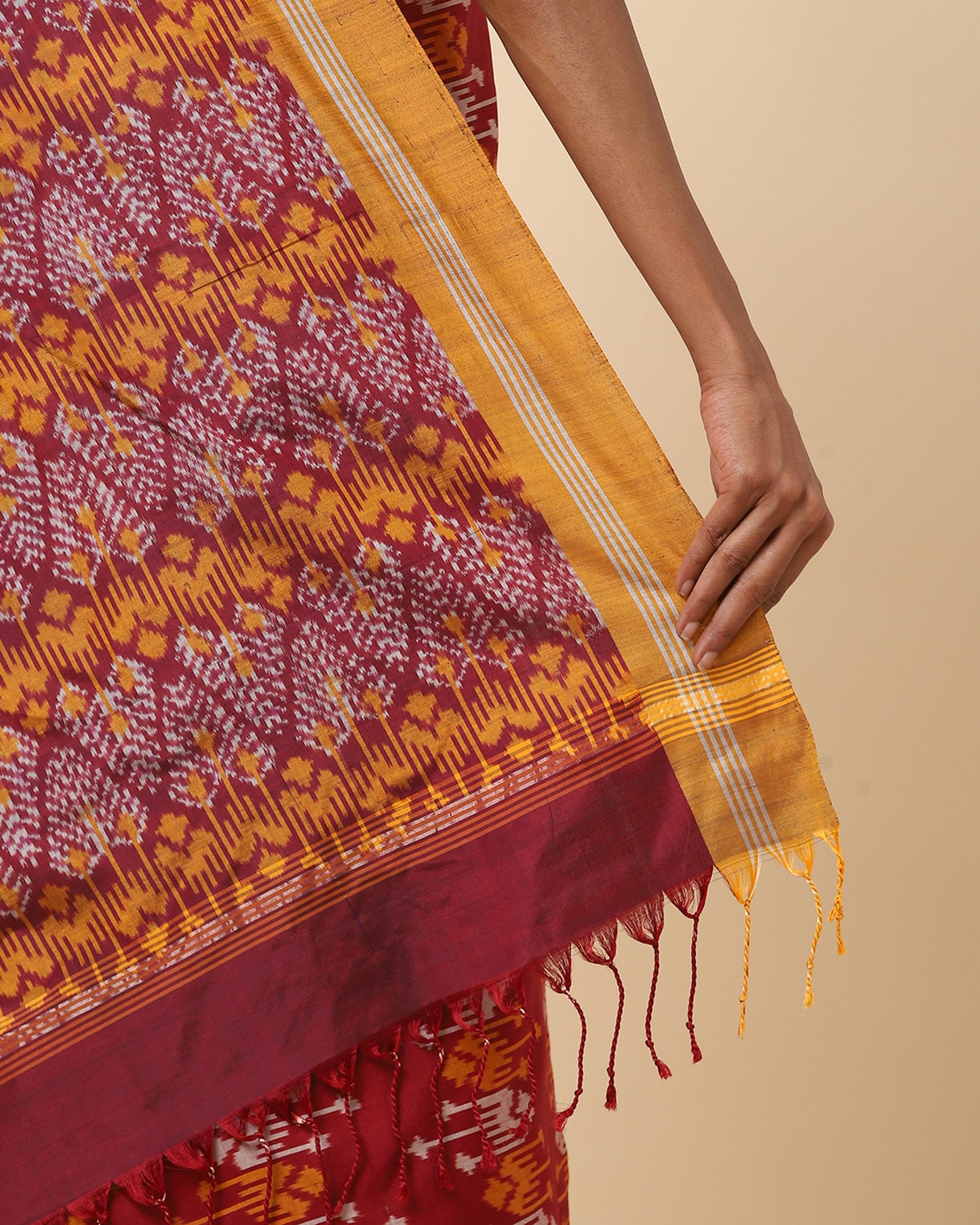 Naisha Warp Ikat Silk Cotton Saree