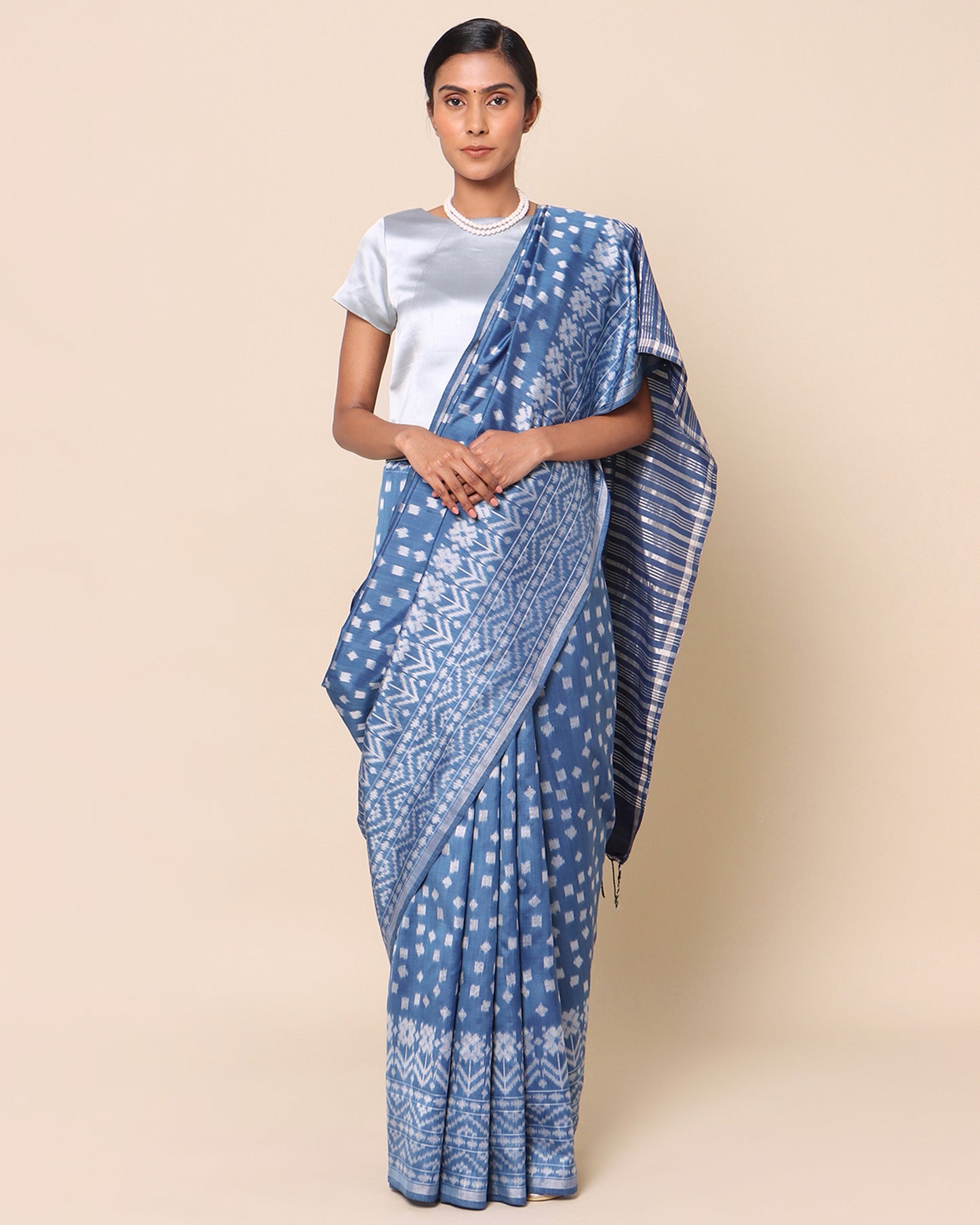 Rani Weft Ikat Silk Saree International