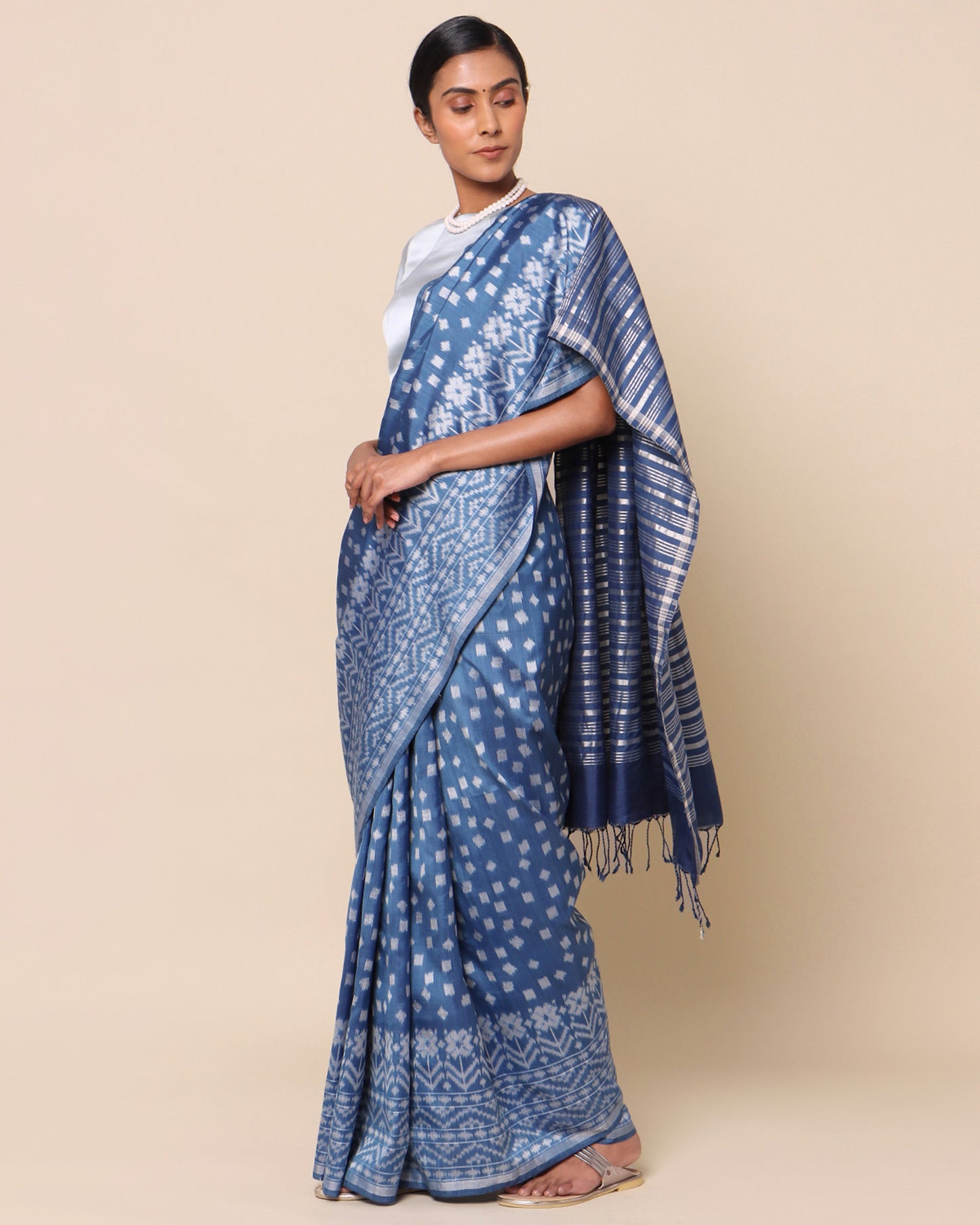 Rani Weft Ikat Silk Saree International