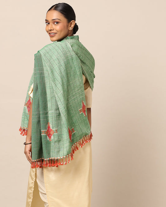 Rangmanch Extra Weft Wool Silk Shawl
