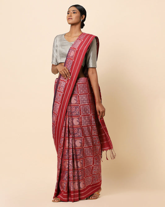 Yamini Warp Ikat Silk Saree