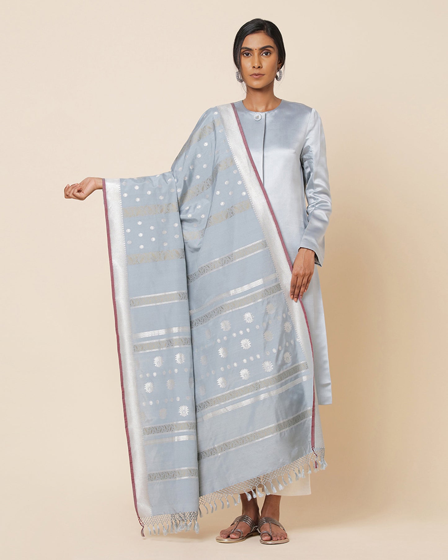Nilofer Powdi Silk Cotton Dupatta