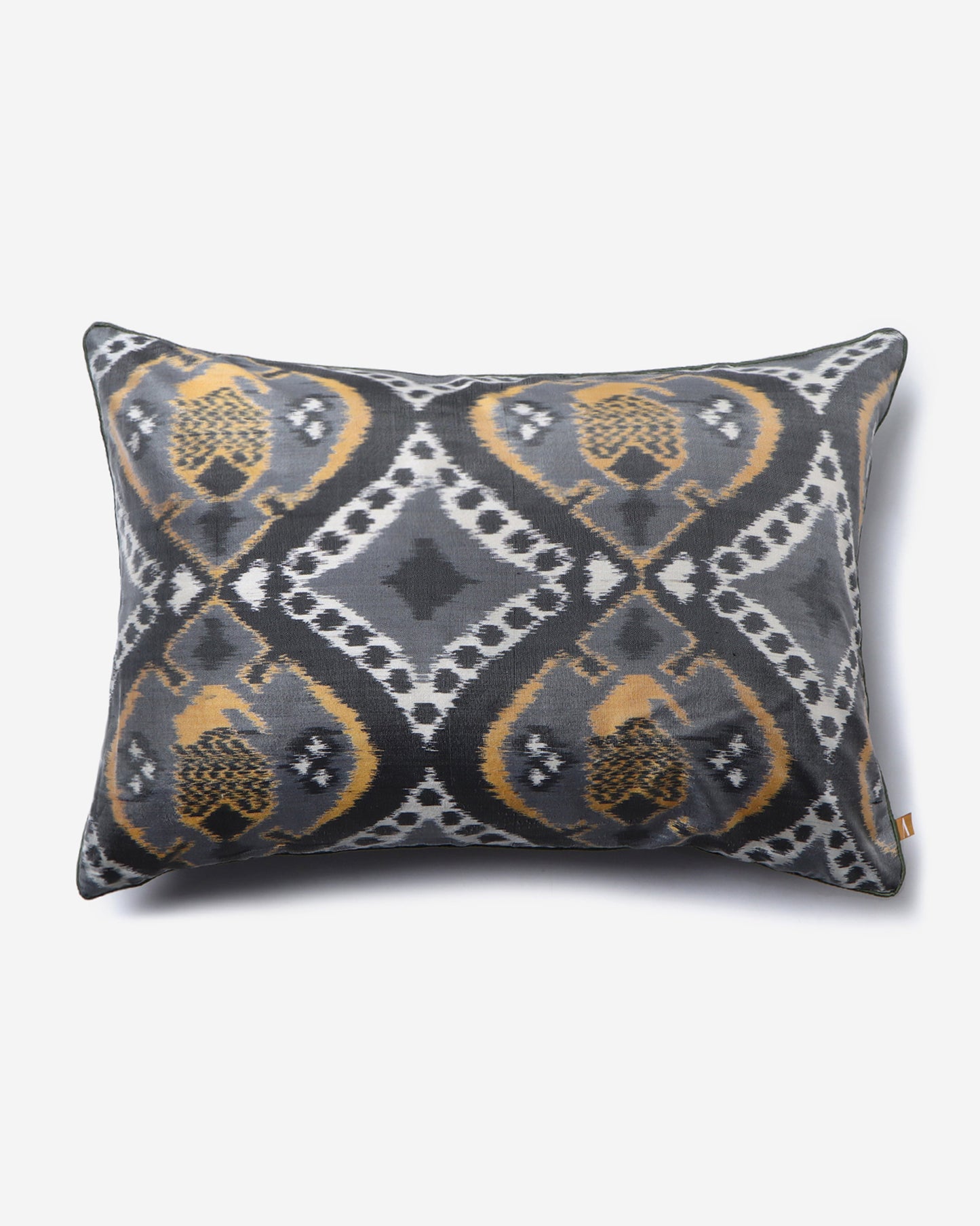 Shrinagar Warp Ikat Silk Cushion Cover