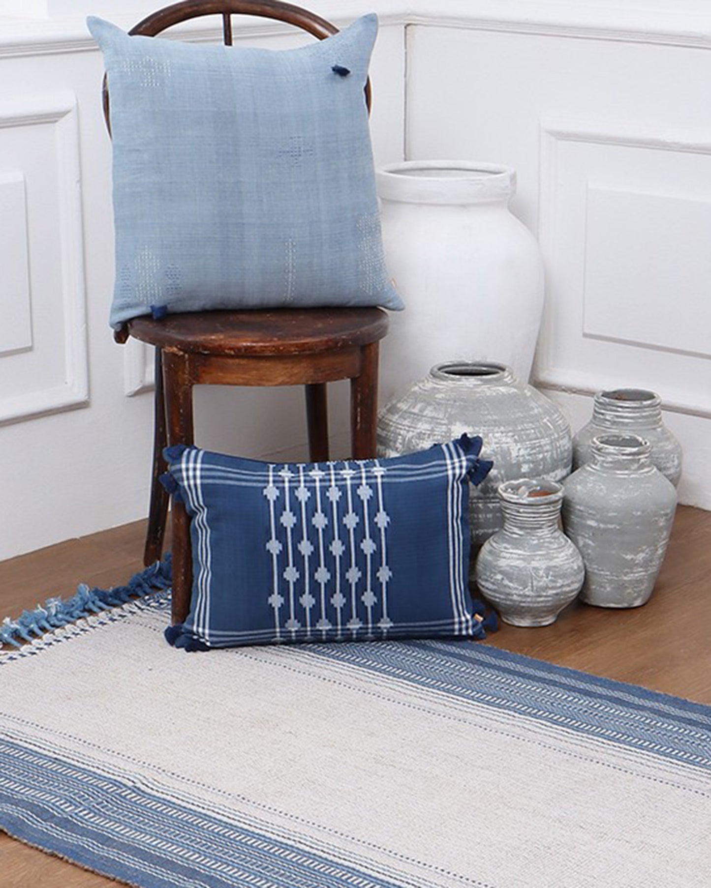 Ojas Warp Ikat Cotton Cushion Cover