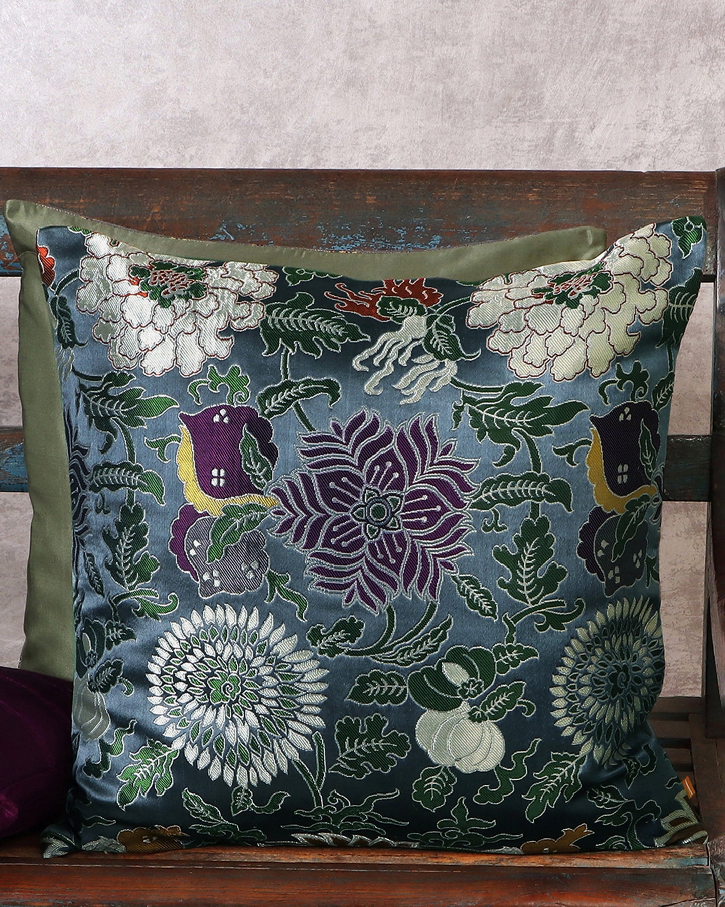 Bhag Gyasar Silk Cushion Cover