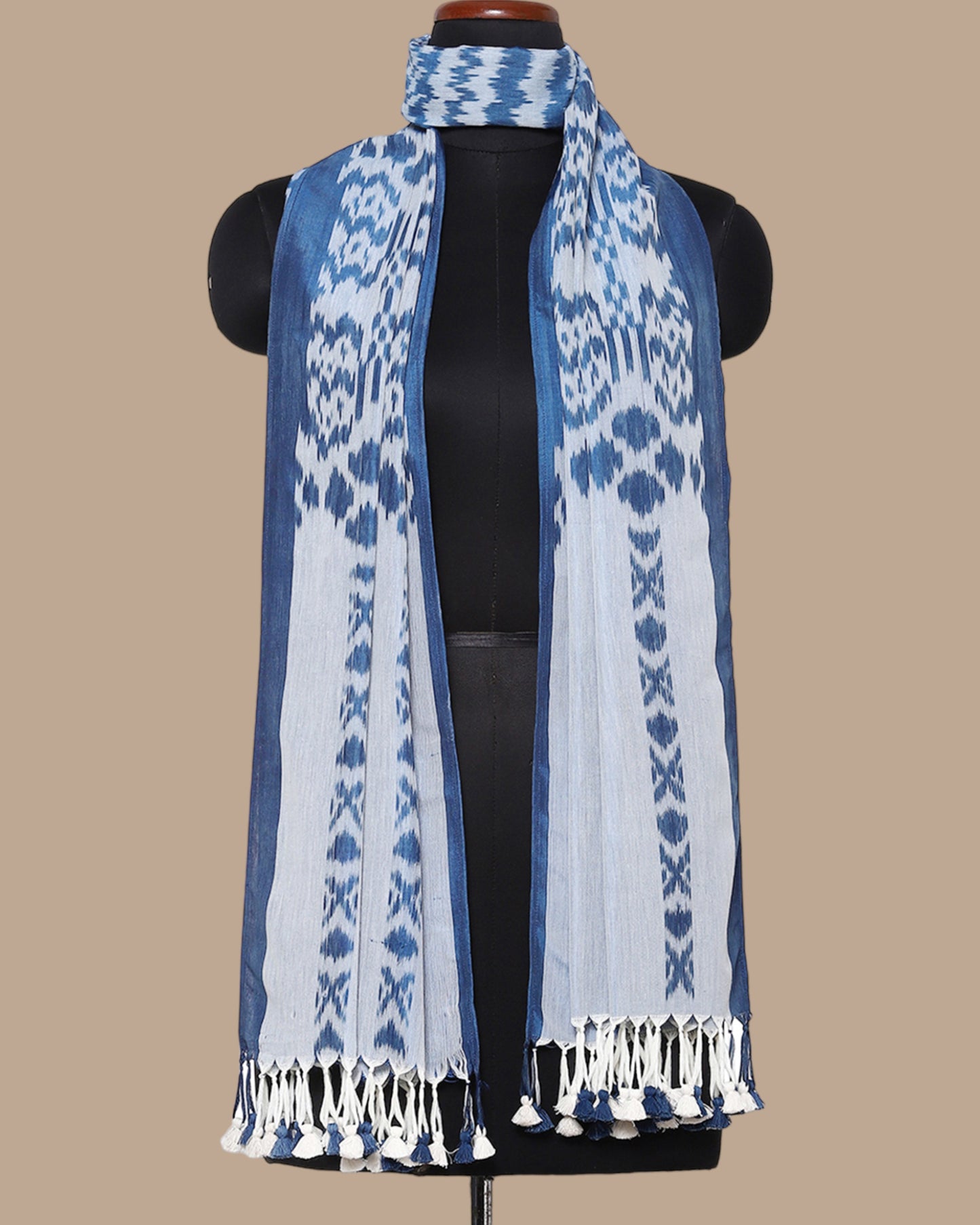 Oma Warp Ikat Cotton Silk Stole