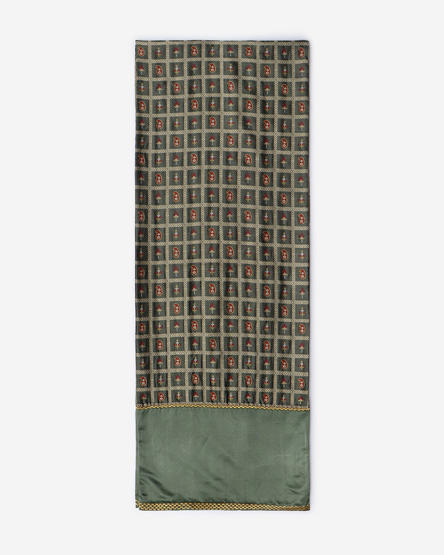Brindavan Powdi Silk Table Runner