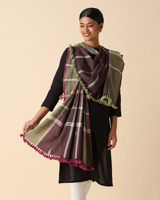 Alaya Extra Weft Woolen Shawl
