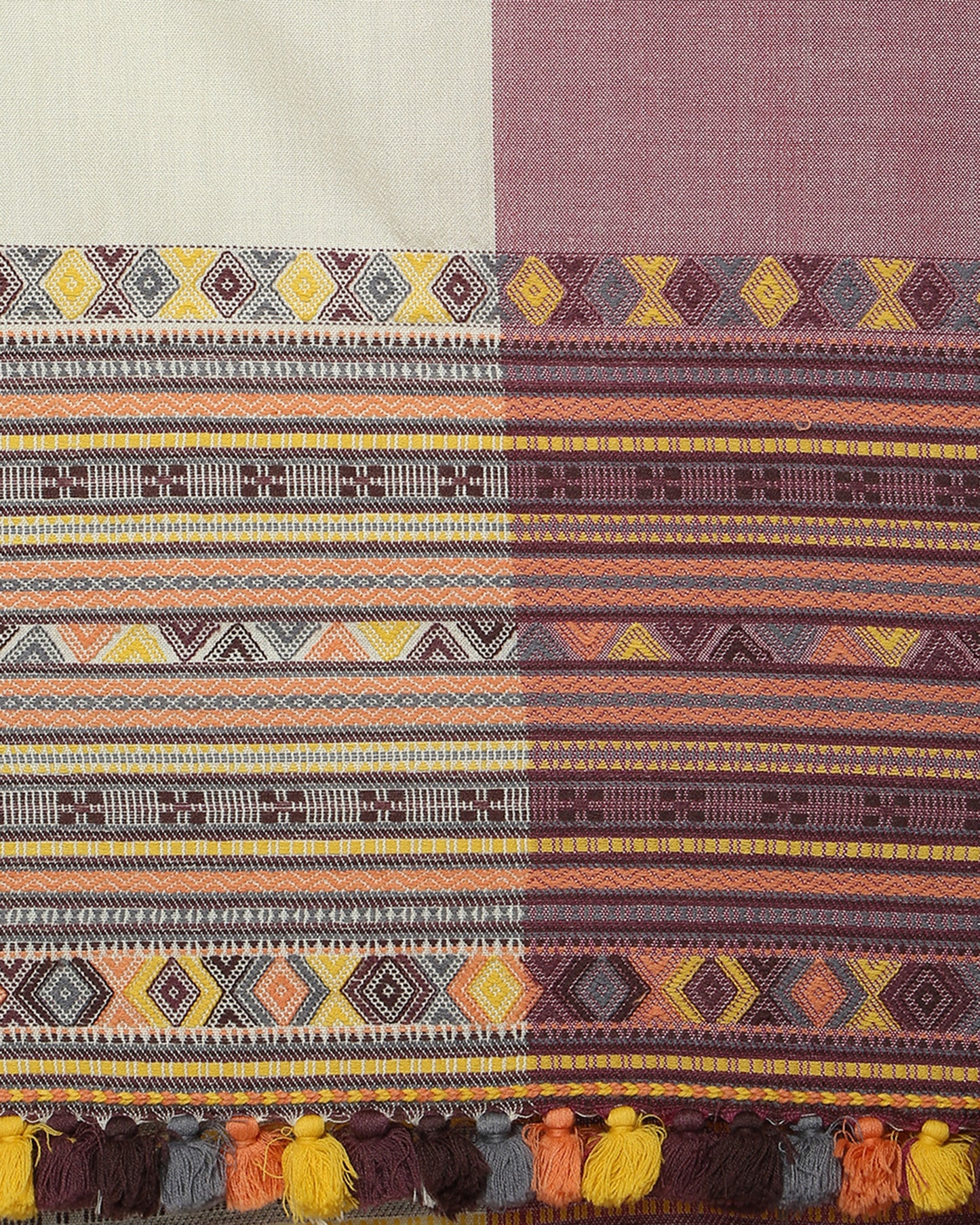 Miray Extra Weft Woolen Shawl