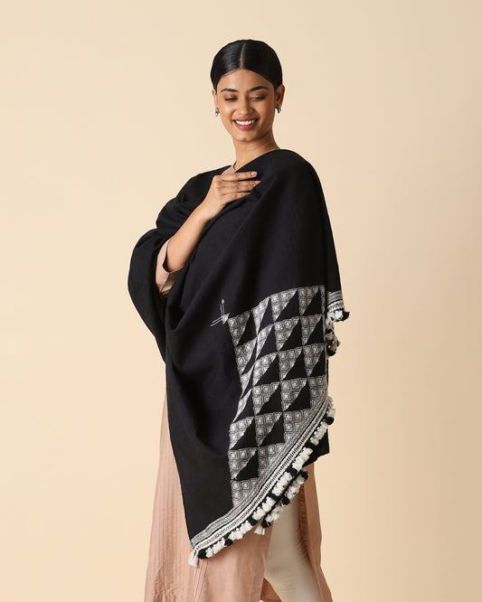 Urmi Extra Weft Wool Silk Shawl