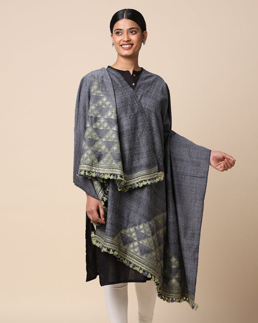 Urmi Extra Weft Wool Silk Shawl