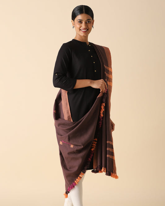 Zehab Extra Weft Woolen Shawl