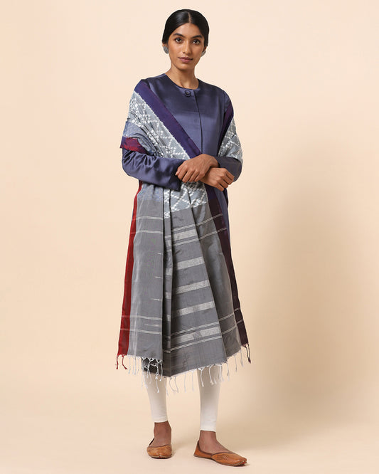 Aayu Weft Ikat Silk Dupatta