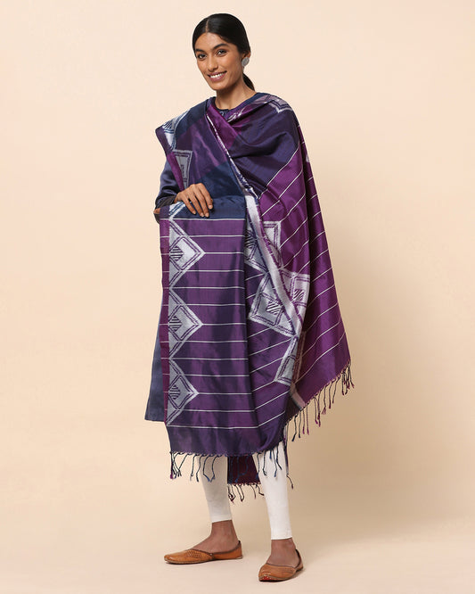 Toran Weft Ikat Silk Dupatta