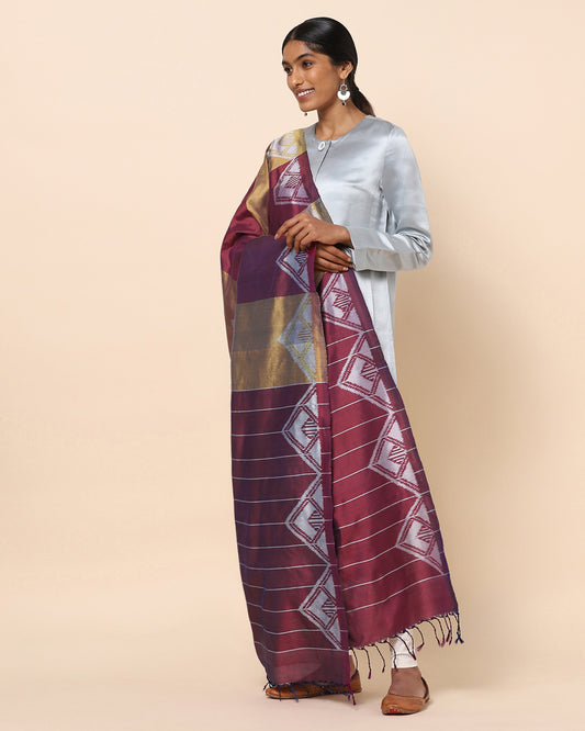 Toran Weft Ikat Silk Dupatta