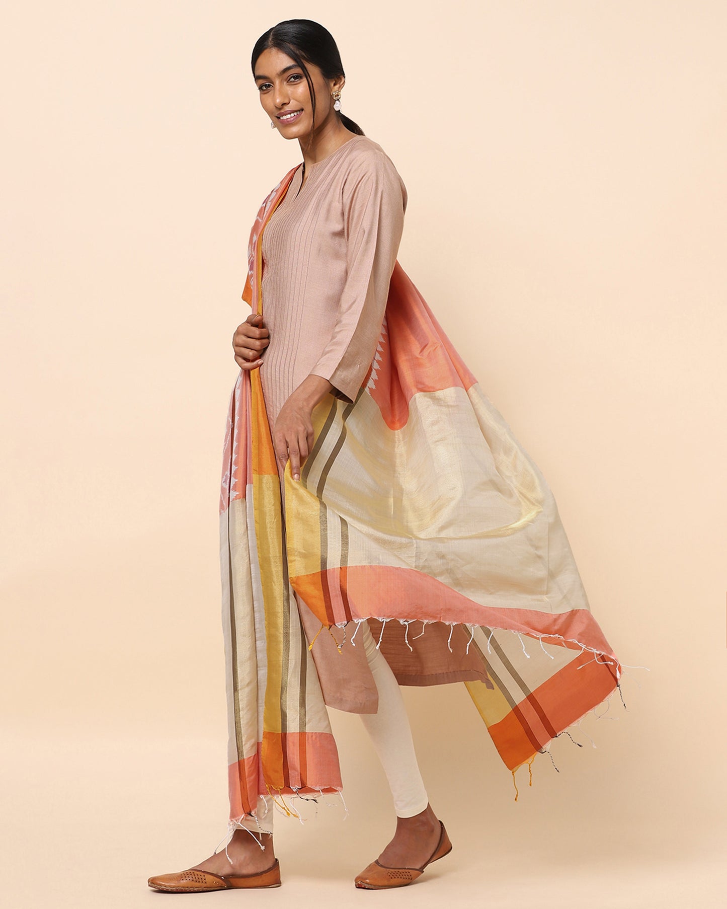 Rene Weft Ikat Silk Dupatta